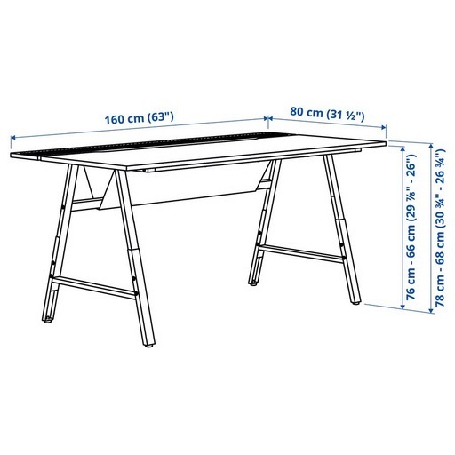 12.20まで IKEA UTESPELARE ゲーミングデスク　高さ調整可能