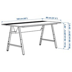12.20まで IKEA UTESPELARE ゲーミングデスク　高さ調整可能の画像