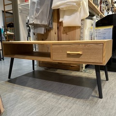 【引き出し付きテーブル】【ローテーブル】クリーニング済み【管理番号1203】野の画像