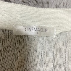 ハニーズ ロングカーディガン L 白 透け感ありの画像