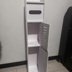  トイレットペーパー収納ラック（ホワイト）の画像