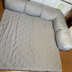 ベルメゾン グータラグ 小 ラグが洗える ダブルコーナーローソファセット ソファの画像