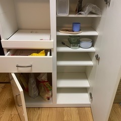 ニトリ キッチン収納 レンジボード 食器棚の画像