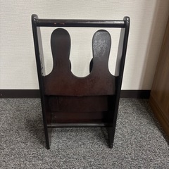 🌿木製 スリッパラック ダークブラウンの画像