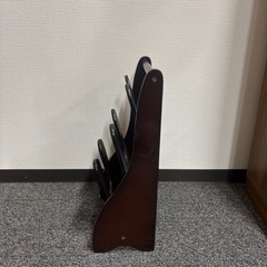 🌿木製 スリッパラック ダークブラウンの画像