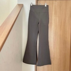 試着のみ◎【VEIMIA】ヴェーミア  裏起毛 フレアレギンスパンツ　XL グレーの画像