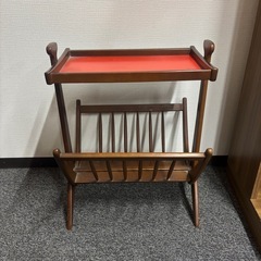 ✨オールド カリモク ✨  Vintage マガジンラック付 サイドテーブル レトロ / ミッドセンチュリー /の画像
