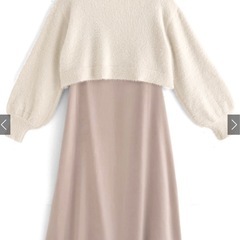 【GRL】シャギーニットトップスメキャミワンピースセットアップ [kz313]の画像