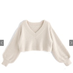 【GRL】シャギーニットトップスメキャミワンピースセットアップ [kz313]の画像