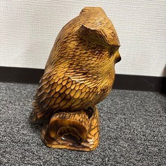 🦉✨ フクロウ＆ミミズク 木彫り置物 ✨🦉の画像