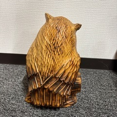 🦉✨ フクロウ＆ミミズク 木彫り置物 ✨🦉の画像