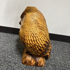 🦉✨ フクロウ＆ミミズク 木彫り置物 ✨🦉の画像