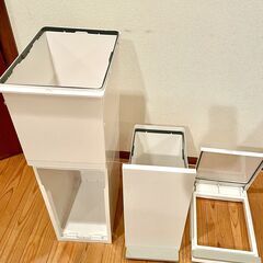 アスベル フタ付きゴミ箱38L ペダル2段スリム ホワイト 日本製の画像