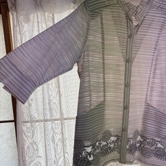 カーディガン　noa-ge【L】シースルー 変形服の画像