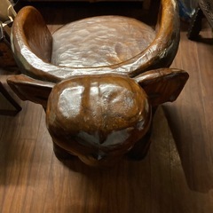 アジアン家具 象　木彫り　椅子　スツール　チェアの画像