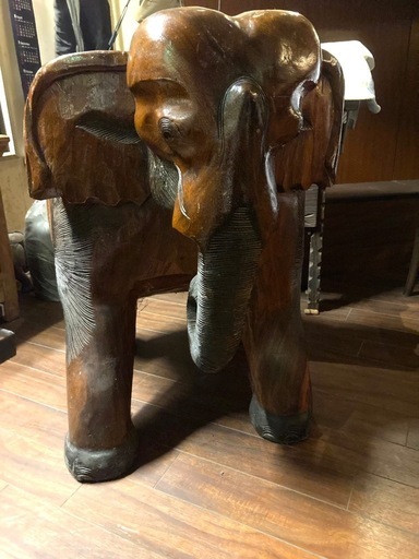 アジアン家具 象　木彫り　椅子　スツール　チェア