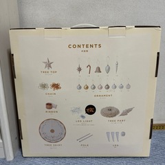 ❣️未使用新品❣️Francfrancクリスマスツリー セットホワイト１５０㎝の画像