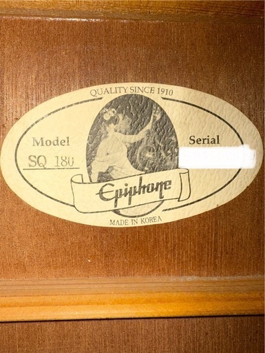 良音・90s】エピフォンアコースティックギターSQ-180ブラック／星
