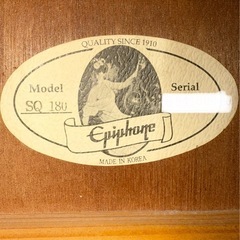 【良音・90s】エピフォンアコースティックギターSQ-180ブラック／星インレイ／ヒゲピックガードの画像