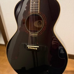 【良音・90s】エピフォンアコースティックギターSQ-180ブラック／星インレイ／ヒゲピックガードの画像