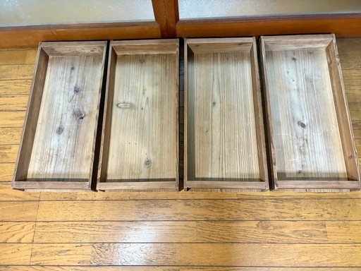 木製 もろぶた 餅箱 4箱〔4段〕ばんじゅう 正月餅 (ソラノカナタ