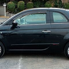 ★格安１２万円！フィアット500、　希少なブラックカラー、グラスルーフ、純正アルミ、ETCの画像