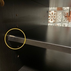 黒いテレビ台　キャスター付きの画像