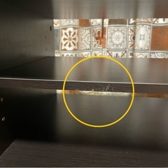 黒いテレビ台　キャスター付きの画像