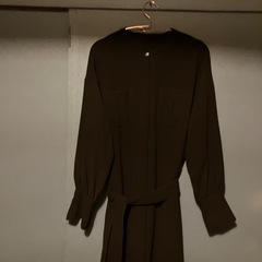 LAUTREAMONT　ブラウン 長袖 シャツワンピースの画像