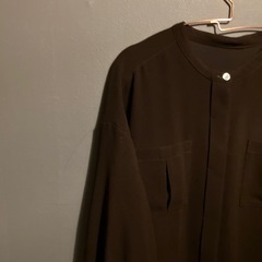 LAUTREAMONT　ブラウン 長袖 シャツワンピースの画像