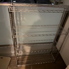 32型テレビ&スチールラックの画像