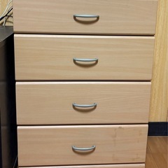 【交渉中】★無料！★めちゃおすすめ！★4段チェスト★状態良好★ナチュラルベージュの画像