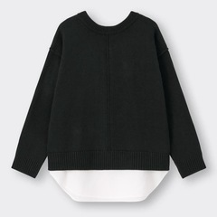 【GU】2WAYシャツテールコンビネーションセーター
の画像