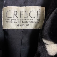 MOON BAT CRESCE チェック柄 ミンク毛皮コート　サイズ9〜11の画像
