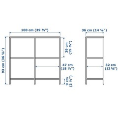 IKEA VITTSJÖ ヴィットショー　100x93 cmの画像