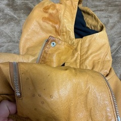 本革レザーブルゾンパーカーの画像