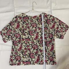 半袖ブラウス　花柄　ピンクの画像