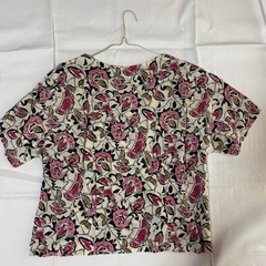半袖ブラウス　花柄　ピンクの画像