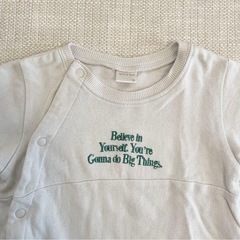 【Birthday】バースデイ tete a tete ロンパース 英字刺繍 グレー 70cmの画像