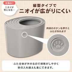 【新品未使用✨】2セット/上から猫トイレ［プチ］2個セットアイボリーの画像