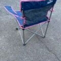折り畳みアウトドアチェア　青色の画像