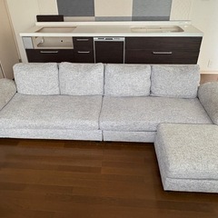 ★成約済★【ソファ】ファブリック布地（グレー）の画像