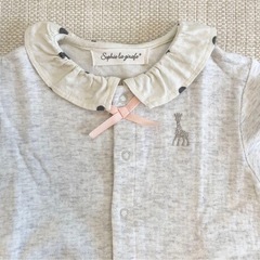 【Sophie la girafe】 キリンのソフィー ドットスカートつきカバーオール 80cmの画像