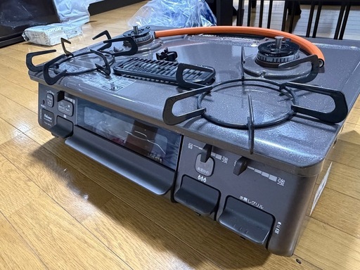 ガスコンロ （ブラウン） プロパン 右強火 パロマ製