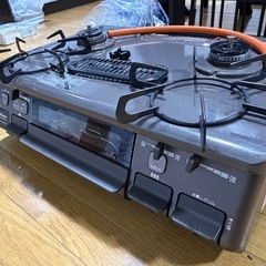 ガスコンロ （ブラウン） プロパン 右強火 パロマ 製の画像