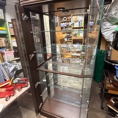 木製ガラスショーケース！照明付き！の画像
