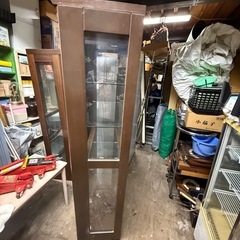 木製ガラスショーケース！照明付き！の画像