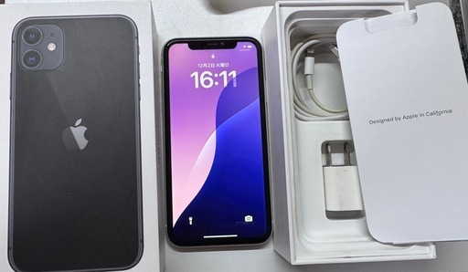 Apple iPhone 11 128GB ホワイトバッテリー97% 箱付き (we) 朝日通の