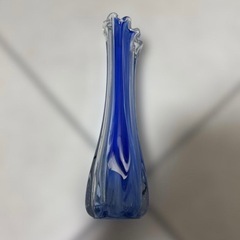 高さ29.5cm ブルー アンティーク花瓶 なみなみ フラワーベースの画像
