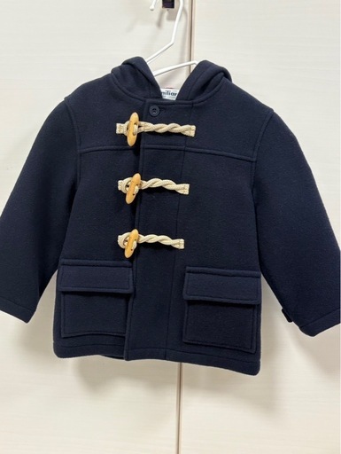 ファミリア ダッフルコート 100 ネイビー アンカーワッペン familiar